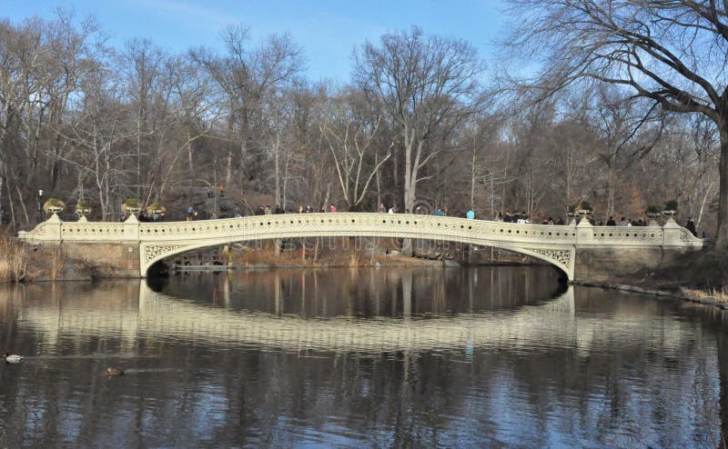 Ponte da curva no Central Park do ` s de New York imagem de stock royalty free Ponte da curva no Central Park do ` s de New York imagem de stock royalty free