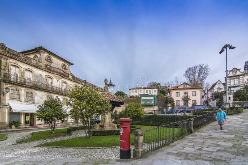 View Of A Small Square  In The Town Of Ponte De  Lima  