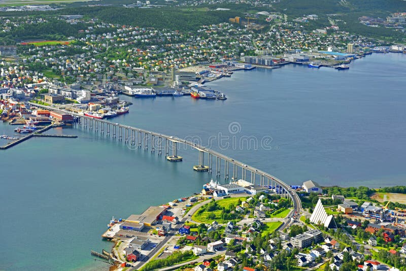 Ponte de Tromso imagens de stock Ponte de Tromso imagens de stock