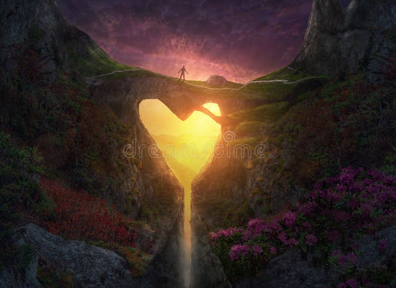 Ponte del cuore della natura immagine stock libera da diritti