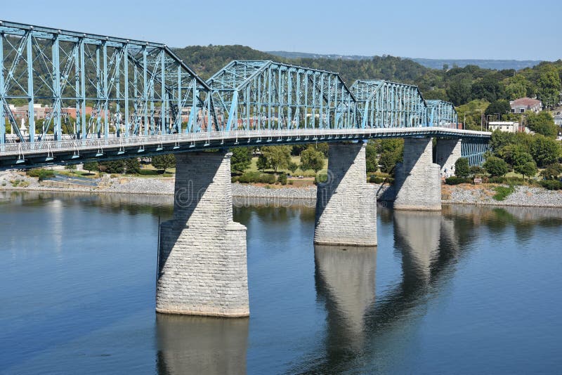 Walnut Street Bridge in Chattanooga, Tennessee, in the USA. Walnut Street Bridge in Chattanooga, Tennessee, in the USA