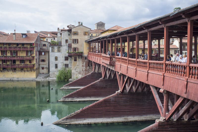 Ponte di Bassano, «degli Alpini di Ponte fotografia stock Ponte di Bassano, «degli Alpini di Ponte fotografia stock