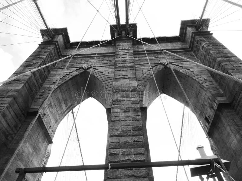 Ponte di Brooklyn, in bianco e nero