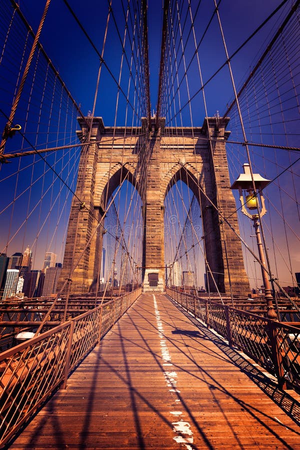 Ponte di Brooklyn e Manhattan New York Stati Uniti immagini stock Ponte di Brooklyn e Manhattan New York Stati Uniti immagini stock
