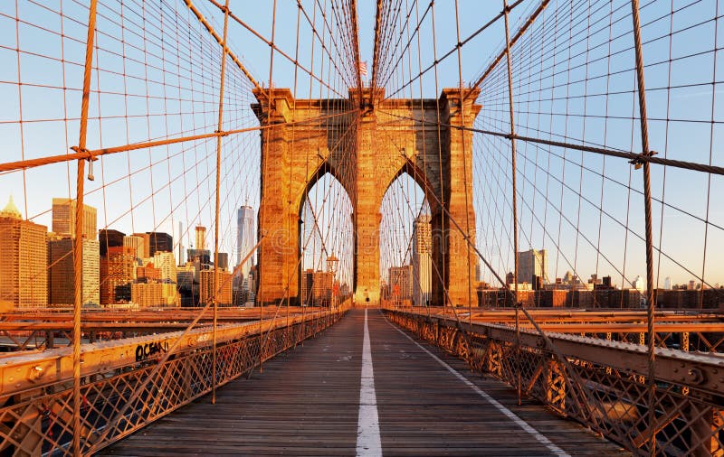 Ponte di Brooklyn, New York, nessuno fotografia stock Ponte di Brooklyn, New York, nessuno fotografia stock