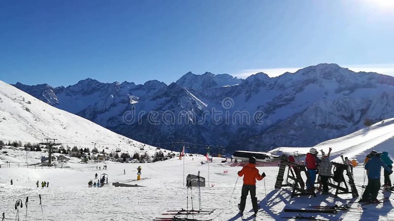 Ponte Di Legno, Tonale, Ιταλία Φανταστική άποψη των κλίσεων σκι