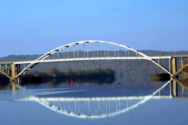 Ponte do rio de Arkansas imagens de stock Ponte do rio de Arkansas imagens de stock