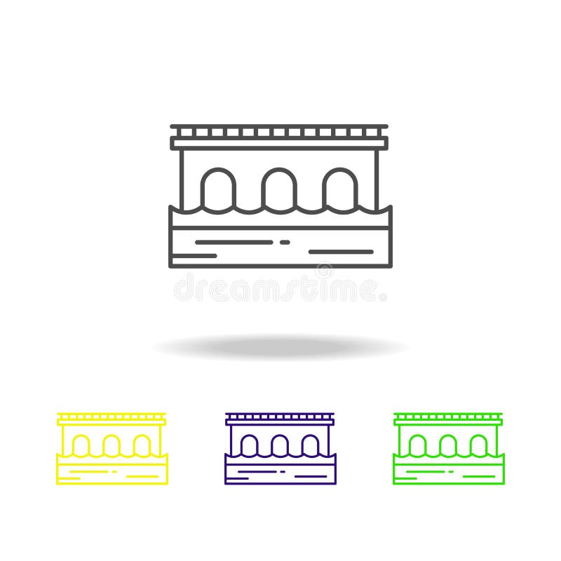 Ponte, icona colorata strada Può essere usato per il web, il logo, il app mobile, UI, UX royalty illustrazione gratis Ponte, icona colorata strada Può essere usato per il web, il logo, il app mobile, UI, UX royalty illustrazione gratis
