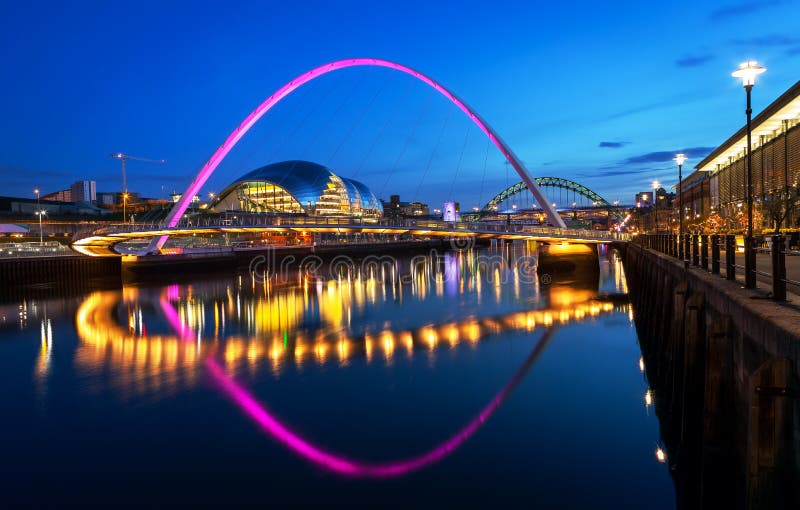 Ponte Newcastle do milênio imagens de stock Ponte Newcastle do milênio imagens de stock