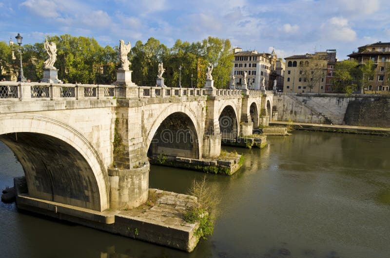 Ponte Sant'Angelo à Rome image stock Ponte Sant'Angelo à Rome image stock