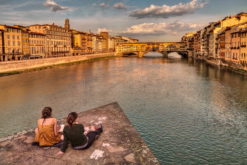 Ponte Vecchio, Florence, Italië stock foto's Ponte Vecchio, Florence, Italië stock foto's