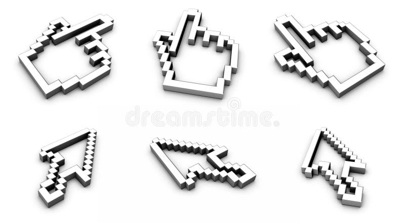 Ponteiros do computador ilustração royalty free Ponteiros do computador ilustração royalty free