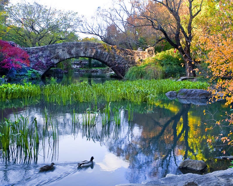 Ponte Gapstow a Central Park fotografia stock