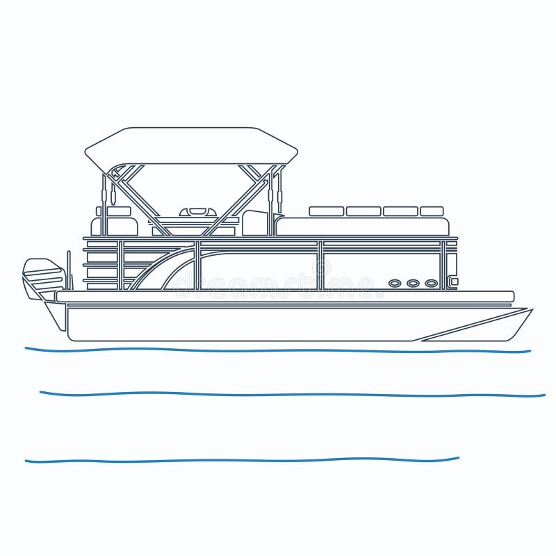 Pontoon Boat Stock Illustrations – 581 Pontoon Boat Stock