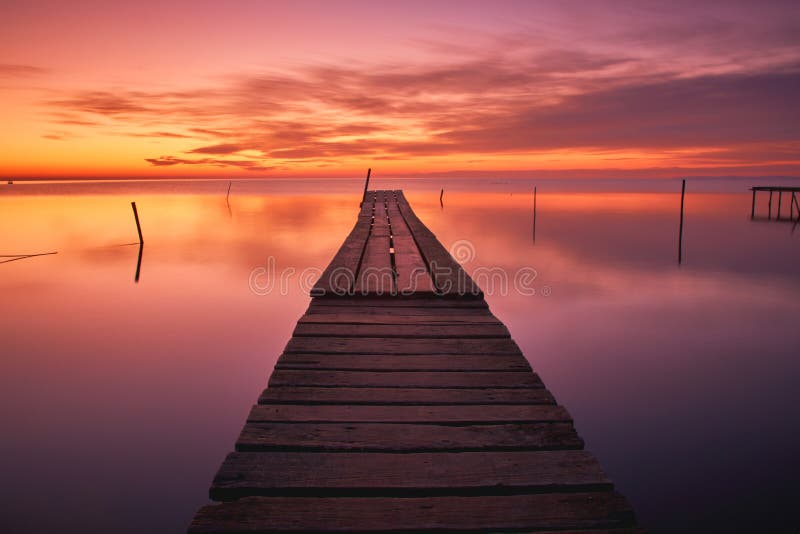 Pontoon at Sunrise on the Lake 452 Stock Photo Image of recreation