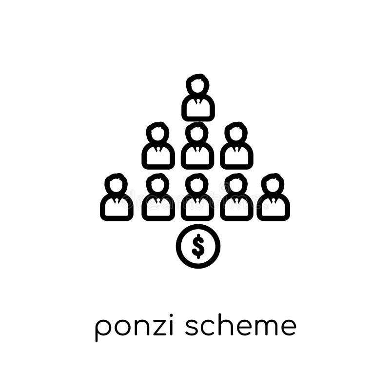 Ponzi planu ikona royalty ilustracja Ponzi planu ikona royalty ilustracja