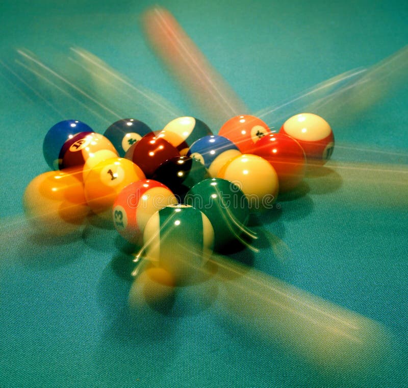 Spots And Stripes Pool Balls. Stock Photo Image of round, shiny 4825232