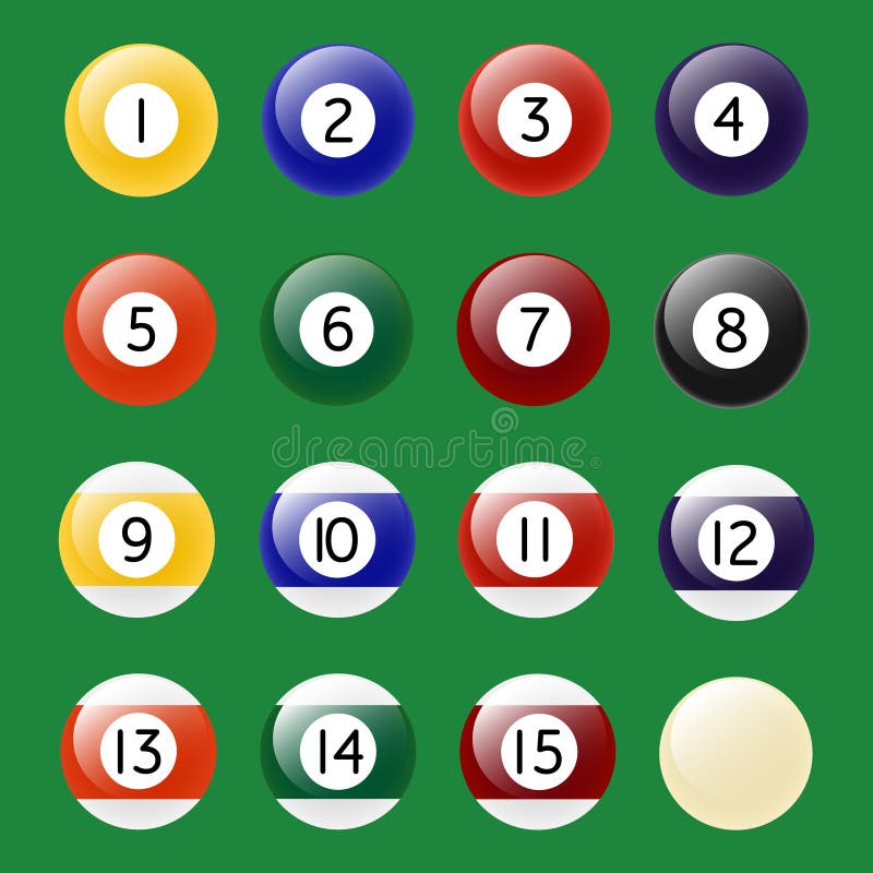 Pool Balls set. stock vector. Illustration of game, balls 52525474