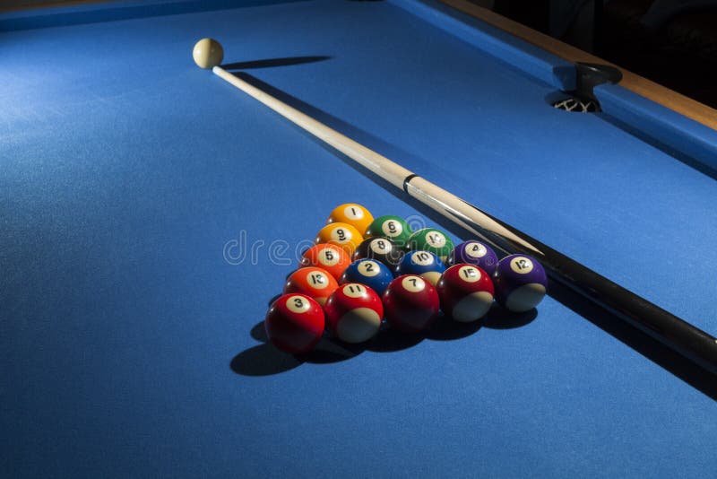 Pool Billiard Balls In Commonly Used Starting Position With Pool Stock