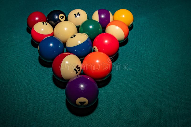 Pool Billiard Old Eight Balls Table Stock Photo - Image of hobby ...
