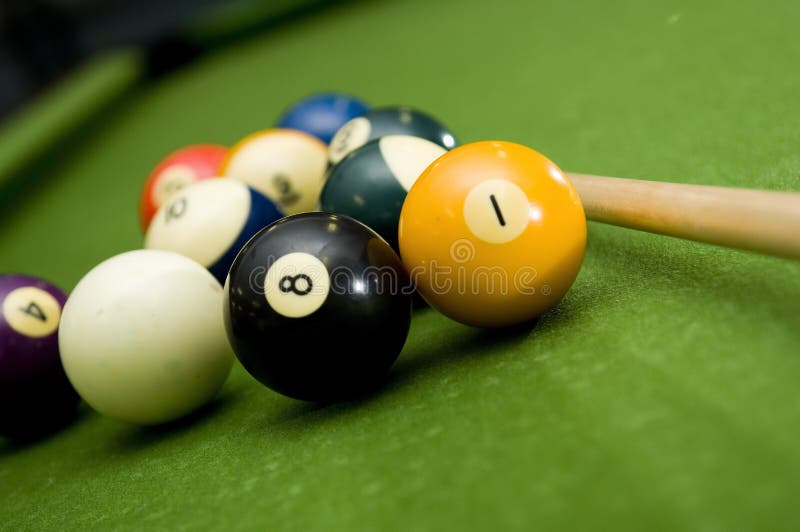 Pool billiards stock image. Image of felt, hall, challenge 1137059