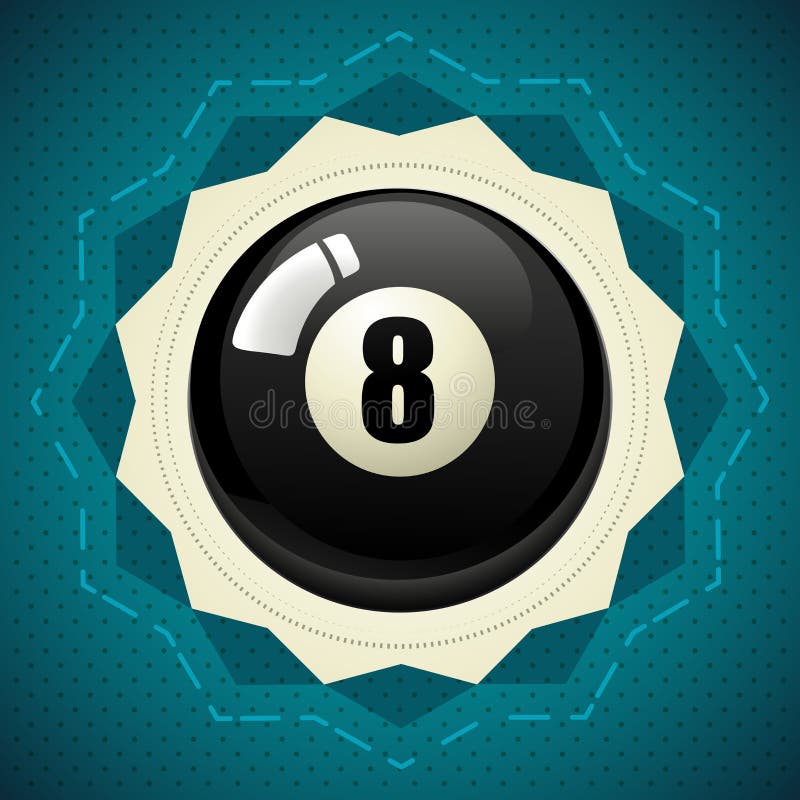 Black eight ball stock vector. Illustration of billiard 11574812
