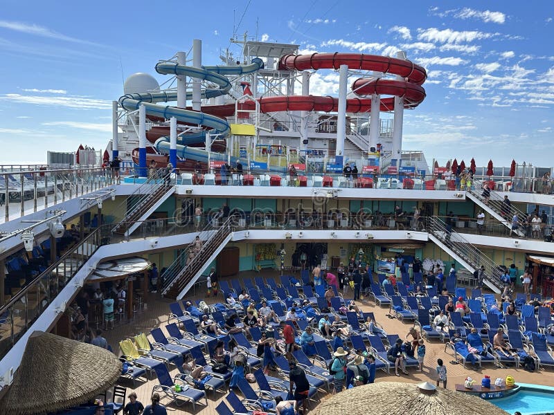 Pool Deck Board the Carnival Panorama Cruise Ship Editorial Photography