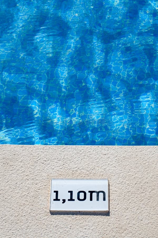 Pool depth sign