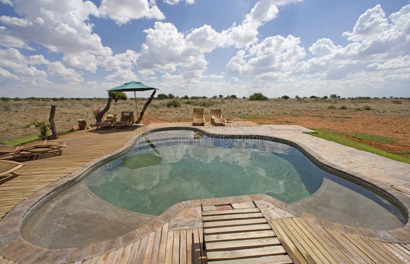 Pool on desert