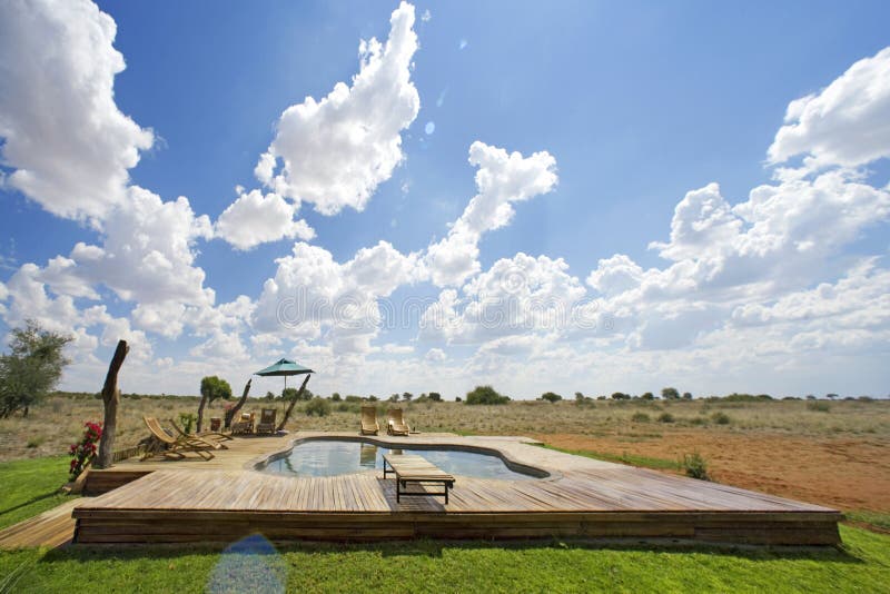 Pool on desert