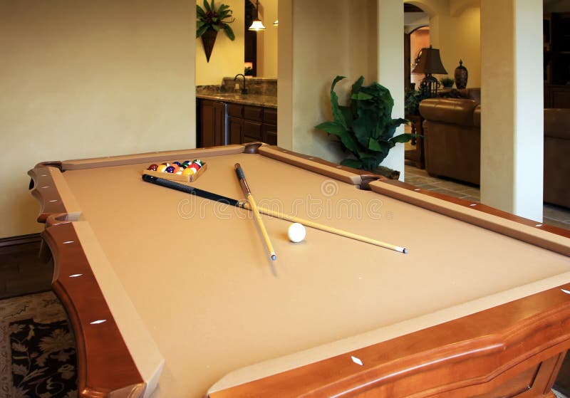 Modern pool game table stock image. Image of billiards 7490449
