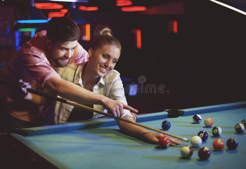 Pool game stock photo. Image of billiard, flirting, casual 69336166