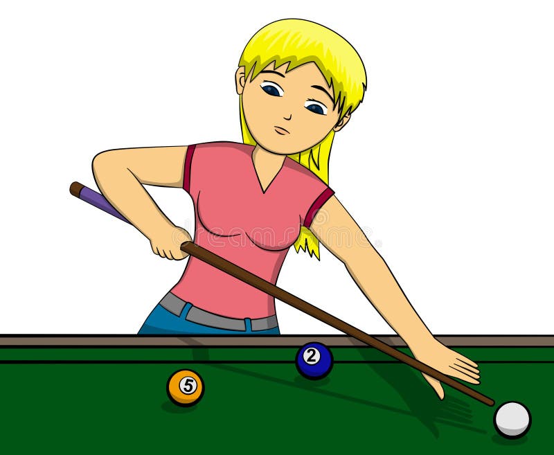 Billiard Pool Girl Stock Illustration Illustration Of Room 11660449 