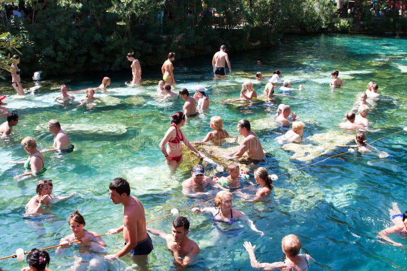 Pool in Pamukkale resort, Turkey royalty free stock photo Pool in Pamukkale resort, Turkey royalty free stock photo
