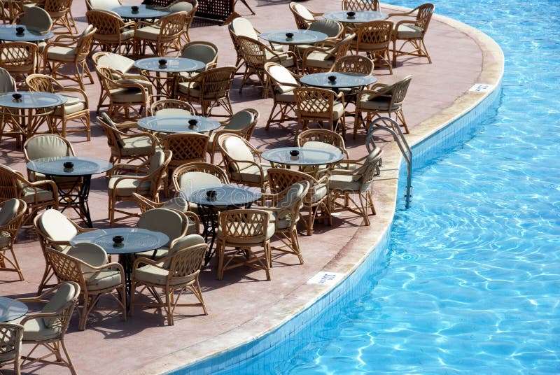 Pool restaurant royalty free stock photography