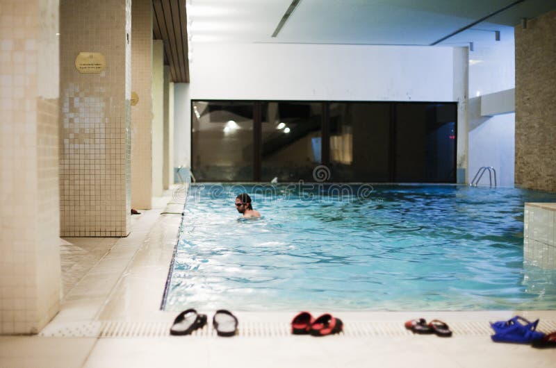 Pool in the spa center