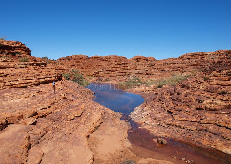 Pool on top of Kings Canyon stock photography Pool on top of Kings Canyon stock photography