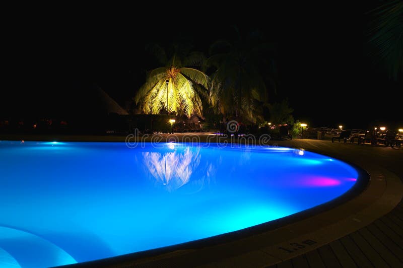 Pool in a tropic hotel