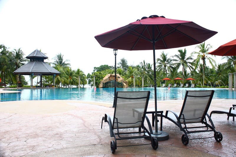 Poolside Deckchair at Luxury Hotel