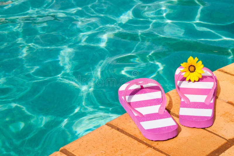 poolside flip flops