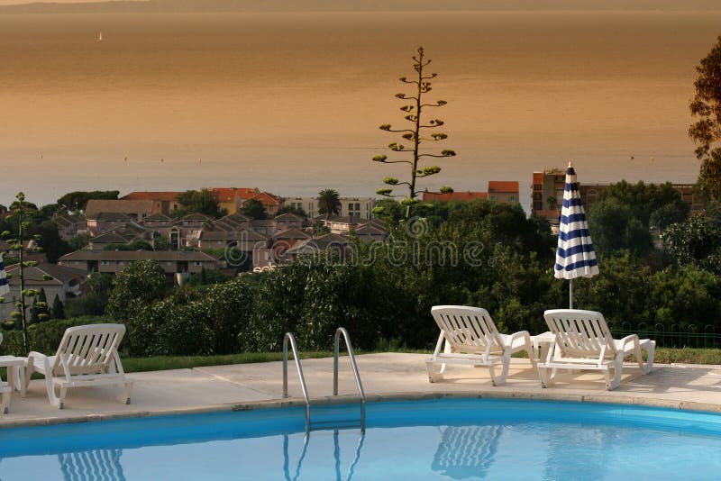 Poolside at le lavandou, french riviera