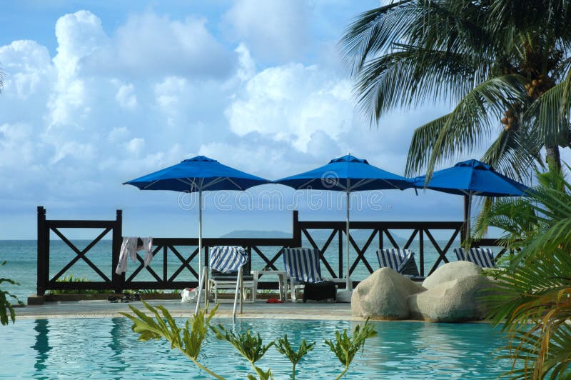 Poolside Lounge royalty free stock images