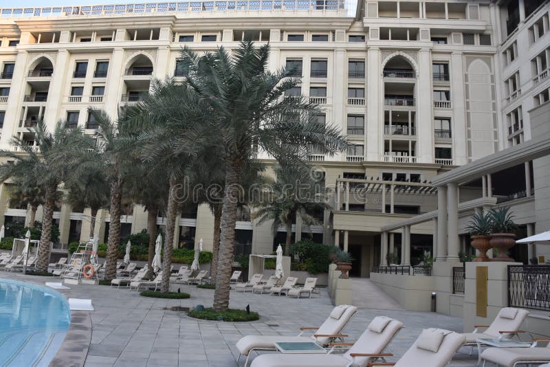 Poolside at Palazzo Versace in Dubai, UAE Stock Image Image of