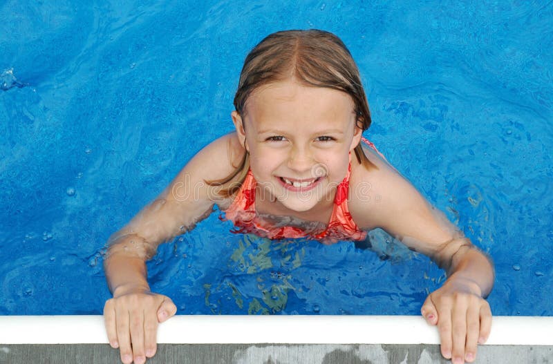 Poolside Smile stock image. Image of tooth, pool, summer 1705867