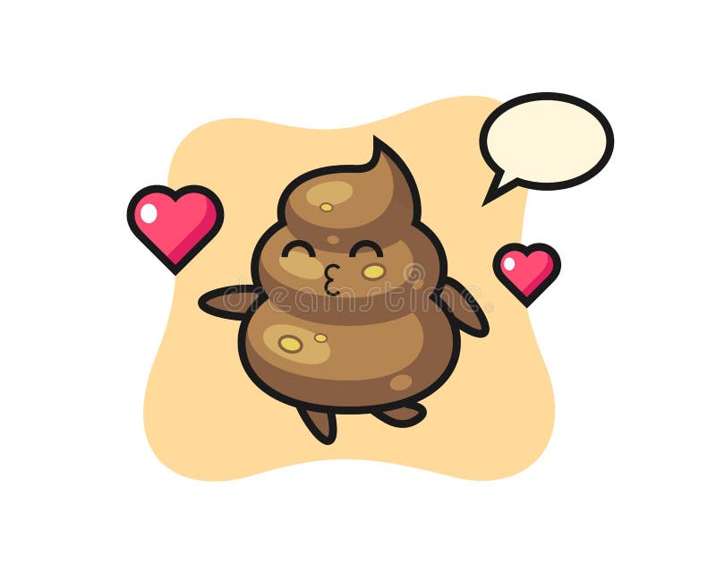 Poop Character Cartoon with Kissing Gesture Stock Vector - Illustration of emotional, feeling: 215414916 Poop Character Cartoon with Kissing Gesture Stock Vector - Illustration of emotional, feeling: 215414916