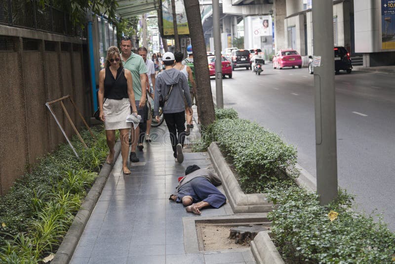 Poor people in Bangkok stock image Poor people in Bangkok stock image