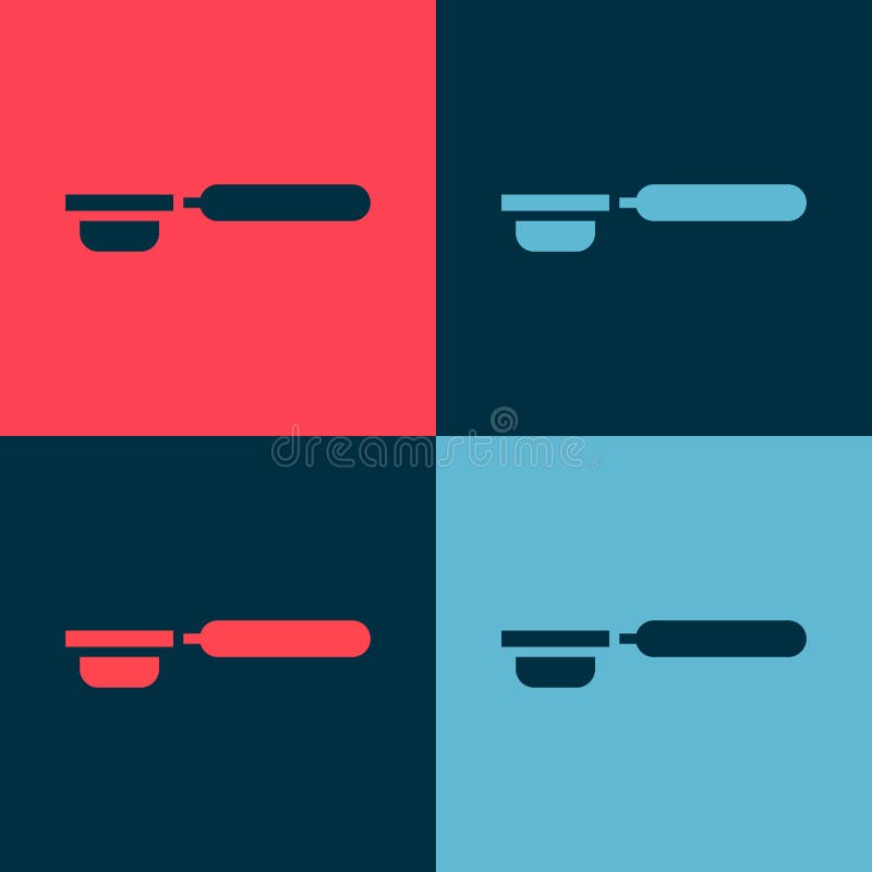 Pop Art Coffee Filter Holder Icon Isolated on Color Background. Vector