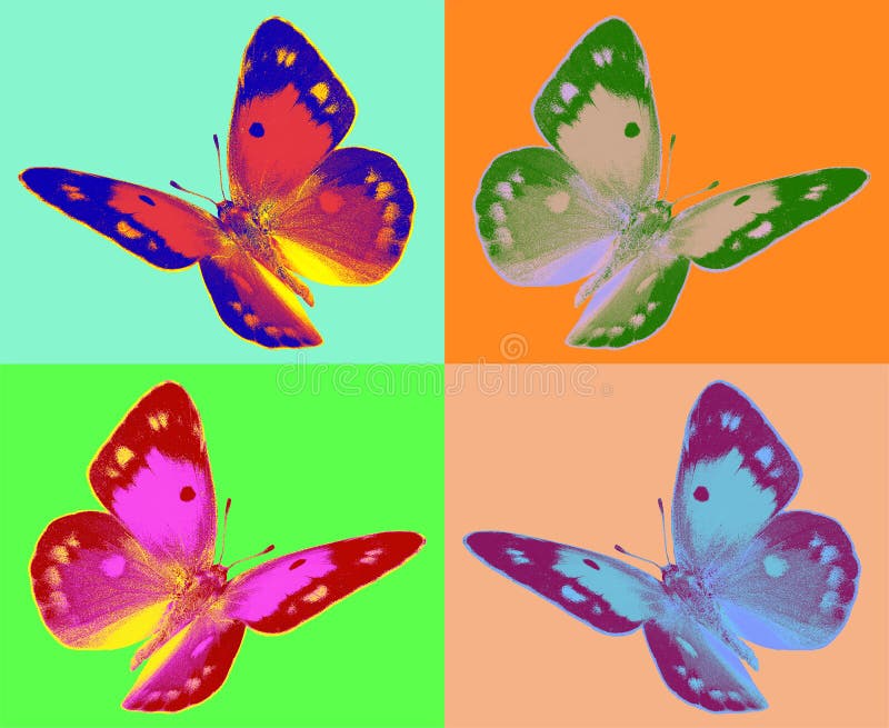 Pop art colias butterfly royalty free stock photography Pop art colias butterfly royalty free stock photography