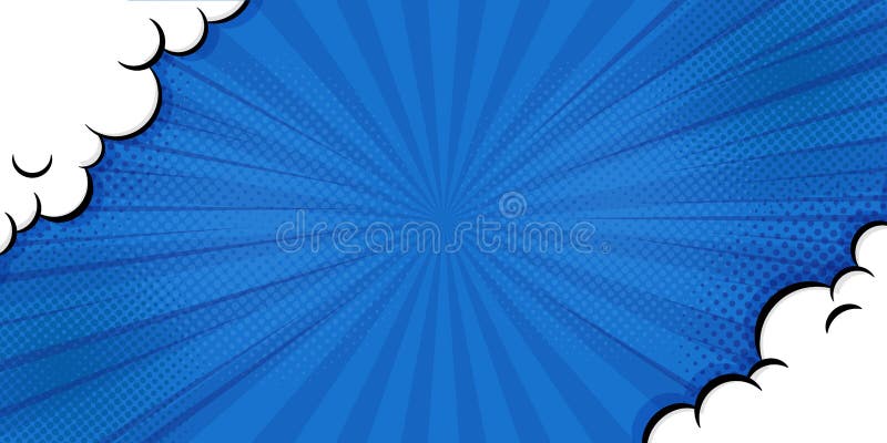 Pop Art Comic Background. with Cloud and Shine Bright Vector Illustration  Stock Illustration - Illustration of bright, frame: 193345491