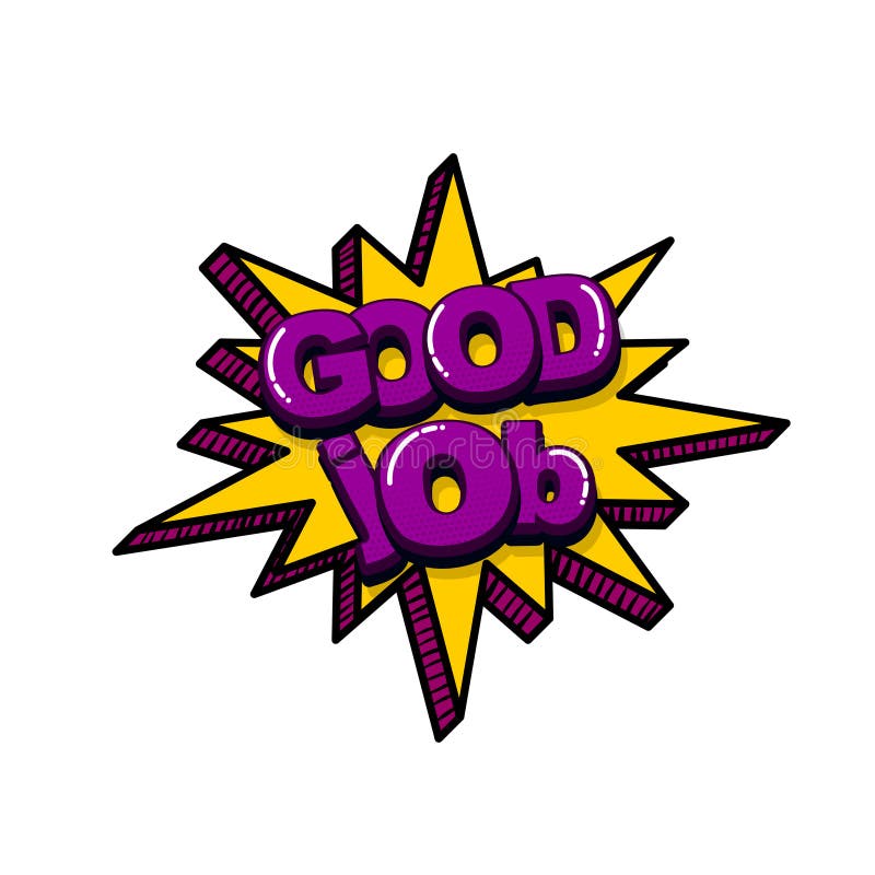 Good Job Comic Speech Bubble Stock Illustrations 78 Good Job Comic